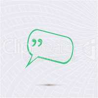 Quotation mark speech bubble. quote sign icon