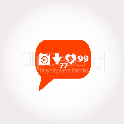 Like Counter Notification Icon, modern flat button, comment icons Like Counter Notification Icon, modern flat button, comment icons