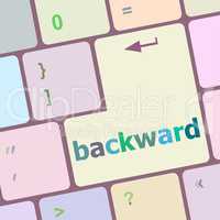 backward word on computer keyboard key button
