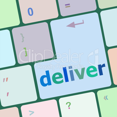 deliver button on computer keyboard