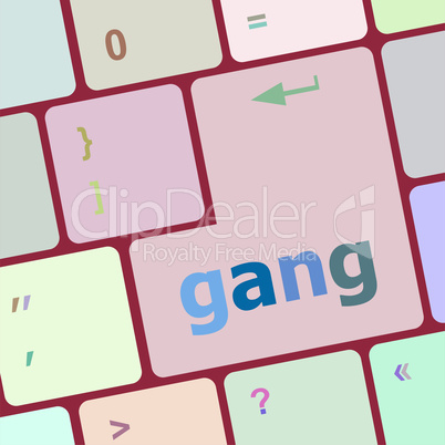 gang button on computer pc keyboard key