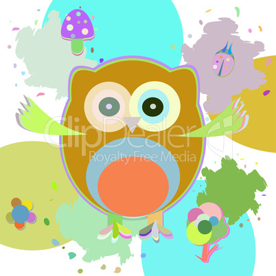 Cute Owl - greetings card