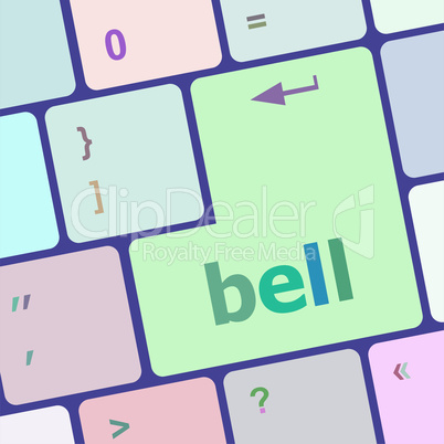 bell button on computer pc keyboard key