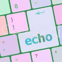 keyboard key with echo button