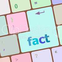 fact button on keyboard - business concept, raster
