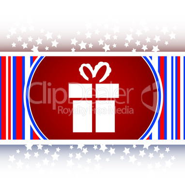 Holiday gift box icon web button