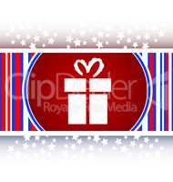 Holiday gift box icon web button