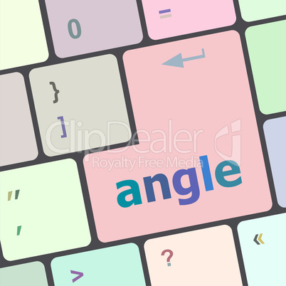 angle Button on Modern Computer Keyboard key