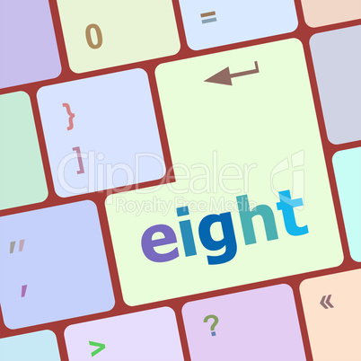 enter keyboard key with eight button