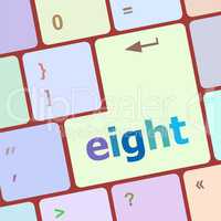 enter keyboard key with eight button