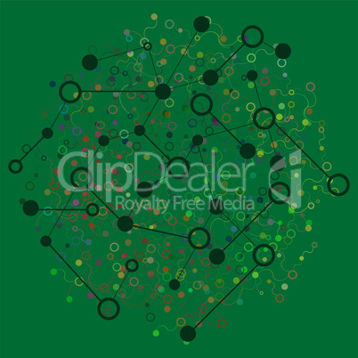 Social Network Graphic Concept. Abstract Background with Dots Array and Lines. Geometric Modern Technology Concept. Connection Structure. Digital Data Visualization