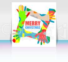 Merry Christmas greeting card - holidays lettering, Happy New Year design