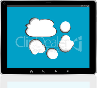 Cloud-computing connection on the digital tablet pc