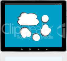 Cloud-computing connection on the digital tablet pc