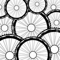 Bicycle wheel, bike wheels background pattern