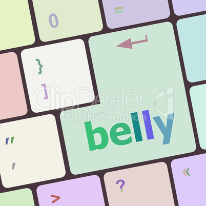 belly button on computer pc keyboard key