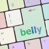 belly button on computer pc keyboard key