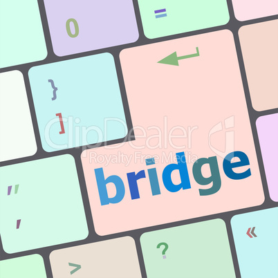 bridge word on computer keyboard key button