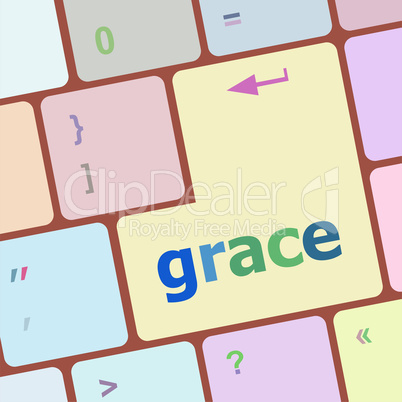 Computer keyboard button with grace button