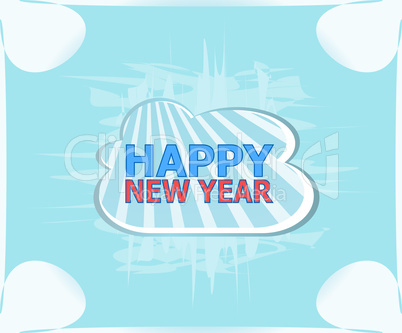 happy new year unique xmas design element. Great design element for congratulation cards, banners and flyers. Merry Christmas