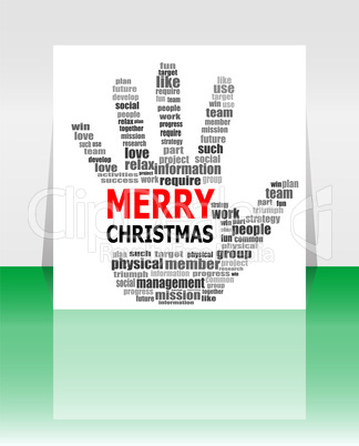 Merry Christmas - unique xmas design element. Great design element for congratulation cards, banners and flyers. Happy new year