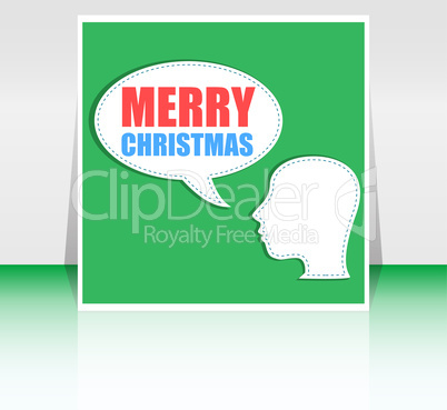 Classic Holiday Lettering Series. Merry Christmas and Happy New Year greetings card