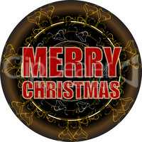 Merry Christmas message and abstract vintage grunge background.