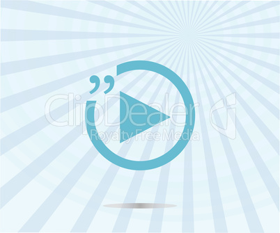 Quotation mark speech bubble. quote sign icon
