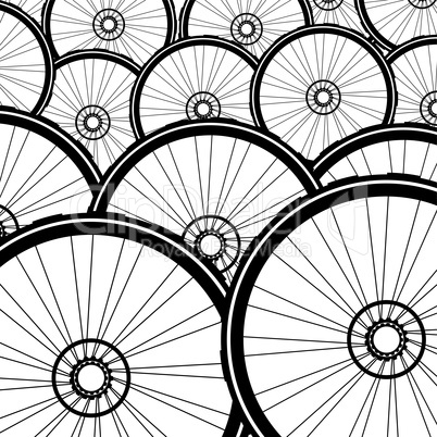 Bicycle wheel, bike wheels background pattern