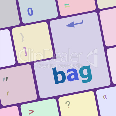 bag button on computer pc keyboard key