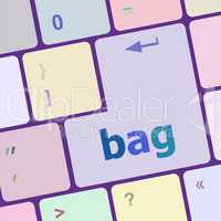 bag button on computer pc keyboard key