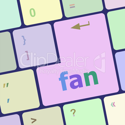 fan button on computer pc keyboard key