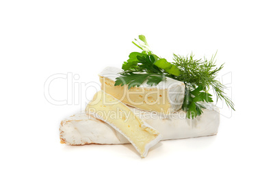 Brie Cheese On White