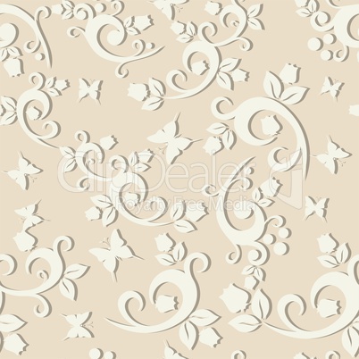elegant floral vintage seamless pattern background for your design