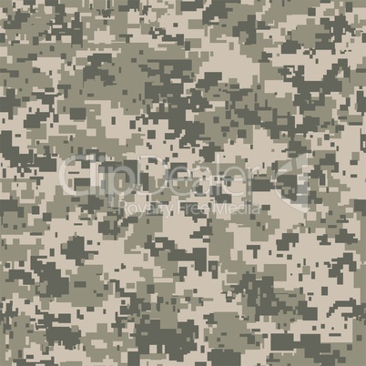 Digital pixel camouflage seamless pattern for your design. Vector Texture