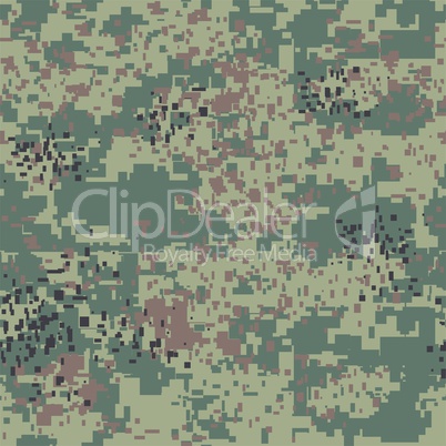 Digital pixel camouflage seamless pattern for your design. Vector Texture