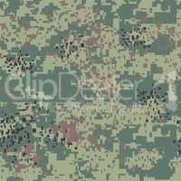 Digital pixel camouflage seamless pattern for your design. Vector Texture