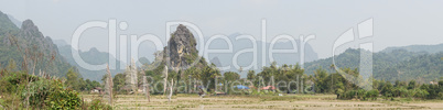 Landschaft um Vang Vieng, Laos, Asien