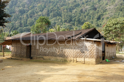 Traditionelles Haus der Hmong, Laos, Asien