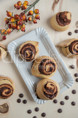 Schokoladen Zimt Schnecken