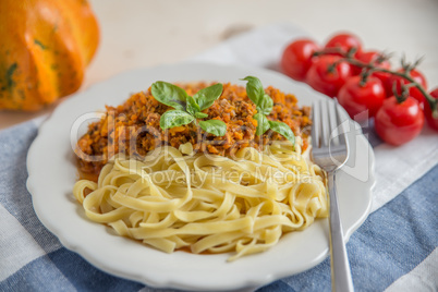 Pasta mit Bolognese Sauce