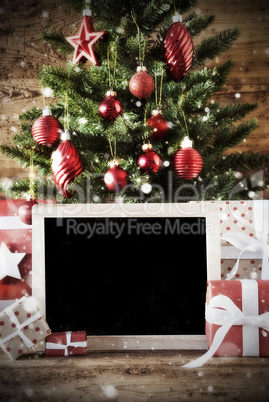 Christmas Tree With Bokeh Effect, Copy Space