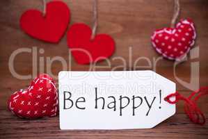 Read Hearts, Label, Text Be Happy