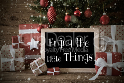 Nostalgic Christmas Tree, Quote Enjoy The Little Things, Snowfla