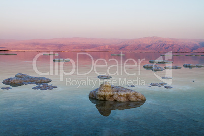 Beautiful coast of the Dead Sea .