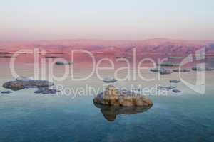 Beautiful coast of the Dead Sea .