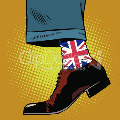 Stylish hipster socks with the British flag