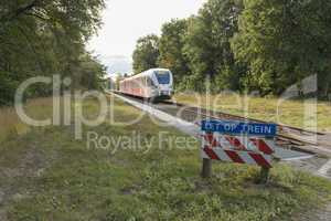 Diesel train in the Achterhoek region between Aalten and Winters