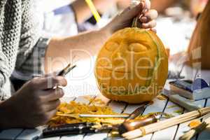 Helloween pumpkin carving