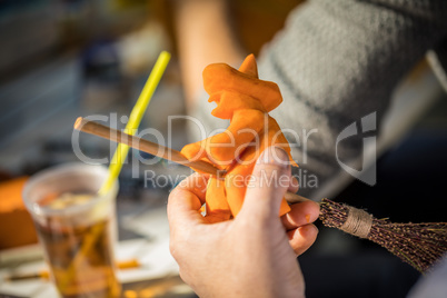 Helloween pumpkin carving